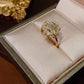 Four-Leaf Clover Spinner Rings Anxiety Fidget Ring for Anxiety