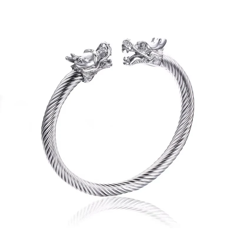 Alpha Dragon Golden Steel Bracelet