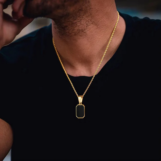 Square Gemstone Pendant