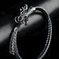 6mm Black Metallic Draco Cuff  Bangle -316L