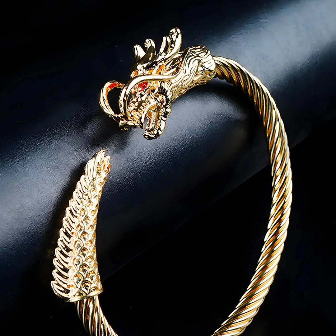 6mm Black Metallic Draco Cuff  Bangle -316L