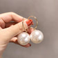 925 Sterling Silver Needle Pearl Earrings