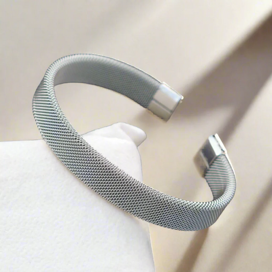Aston Silver Luxuries Kada Bracelet