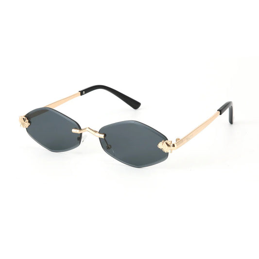 Retro Hexagon UV400 Protection Sunglasses - Black