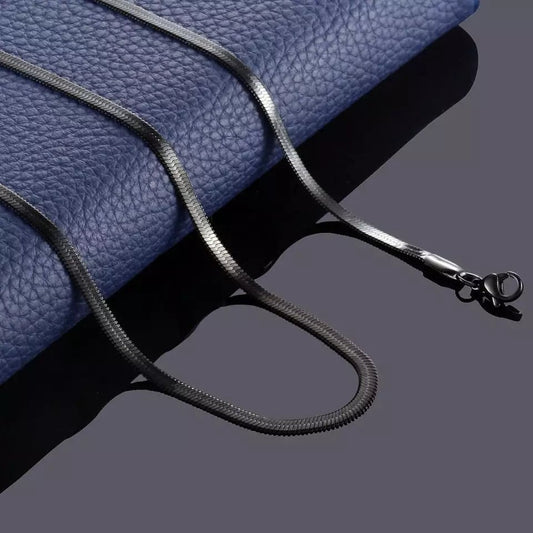 3mm Lasting Color Flat Snake Chain for Boys Neck Chain Men Necklace for Boys Men