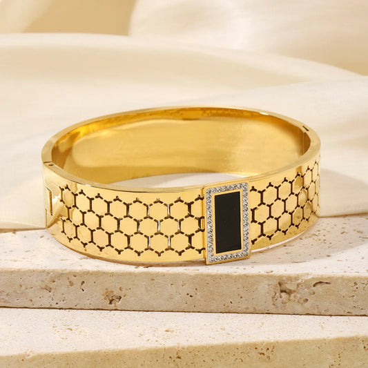 Black Stone Bangle