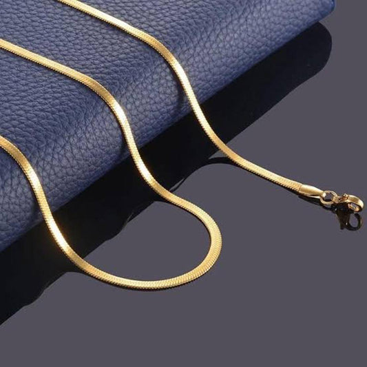 3mm Lasting Color Flat Snake Chain for Boys Neck Chain Men Necklace for Boys Men