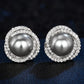 Pearl Flower Design Stud Earrings
