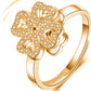 Four-Leaf Clover Spinner Rings Anxiety Fidget Ring for Anxiety
